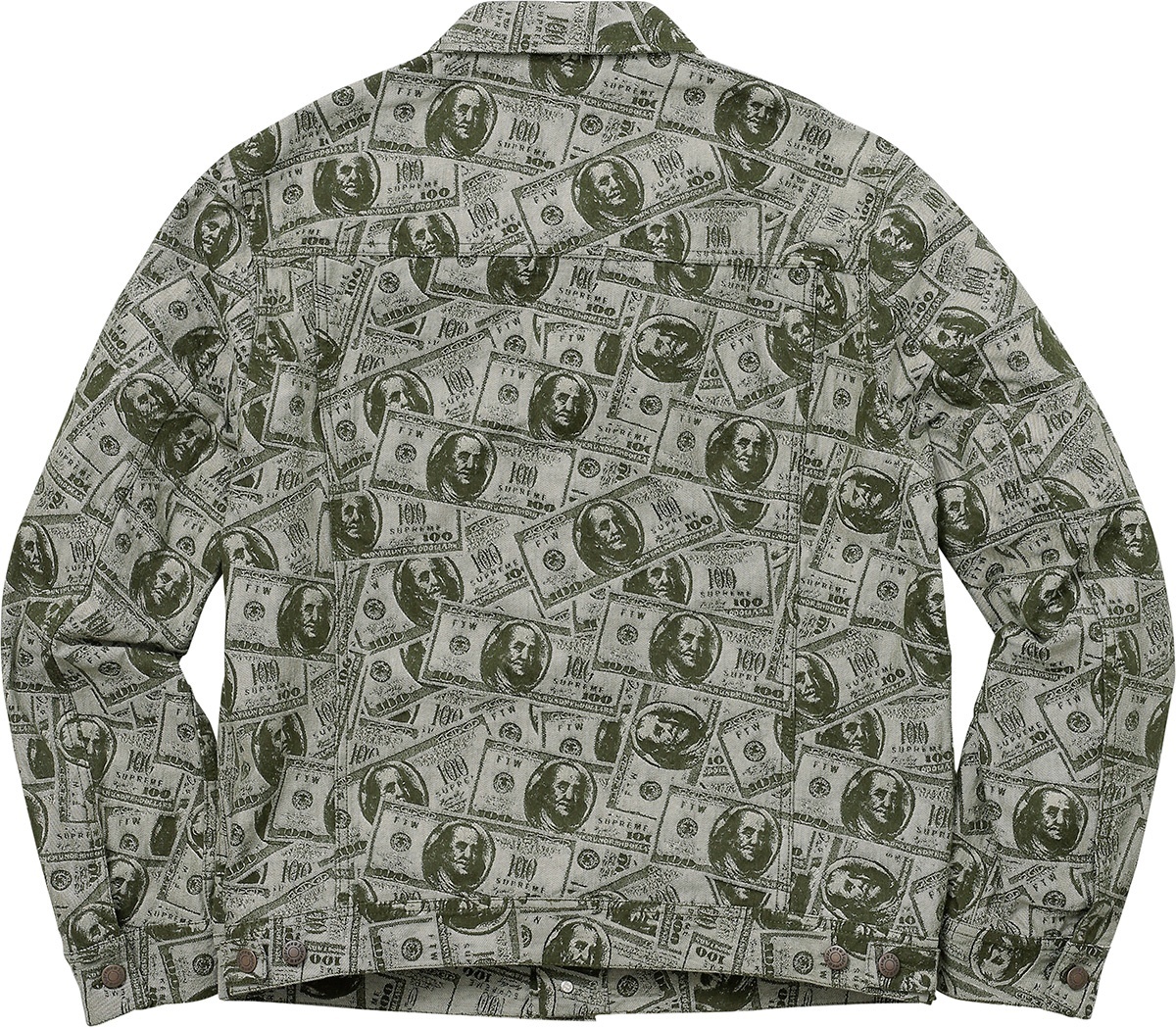100 Dollar Bill Trucker Jacket view 5